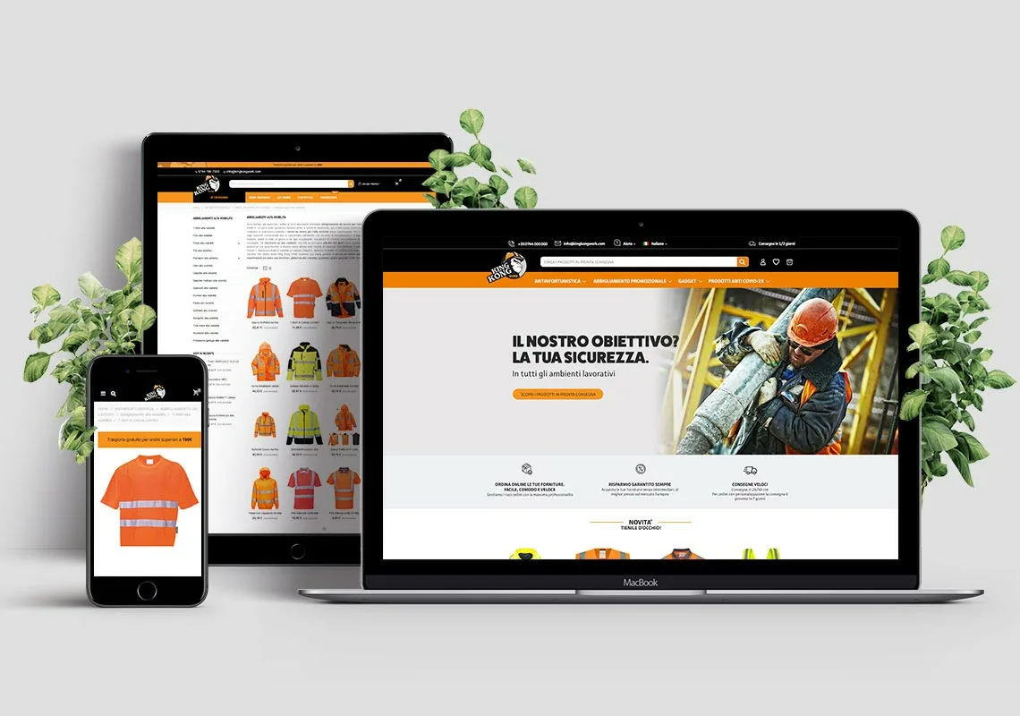 sito web ecommerce King Kong Work